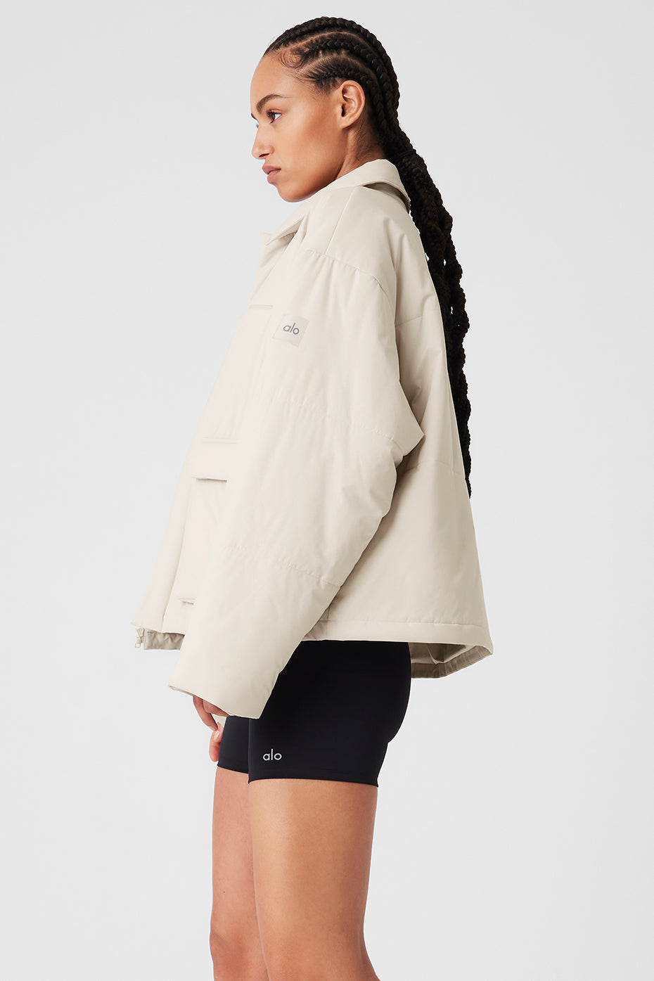 Voyage Utility Cargo Zip Jacket — Bone