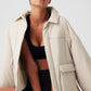 Voyage Utility Cargo Zip Jacket — Bone