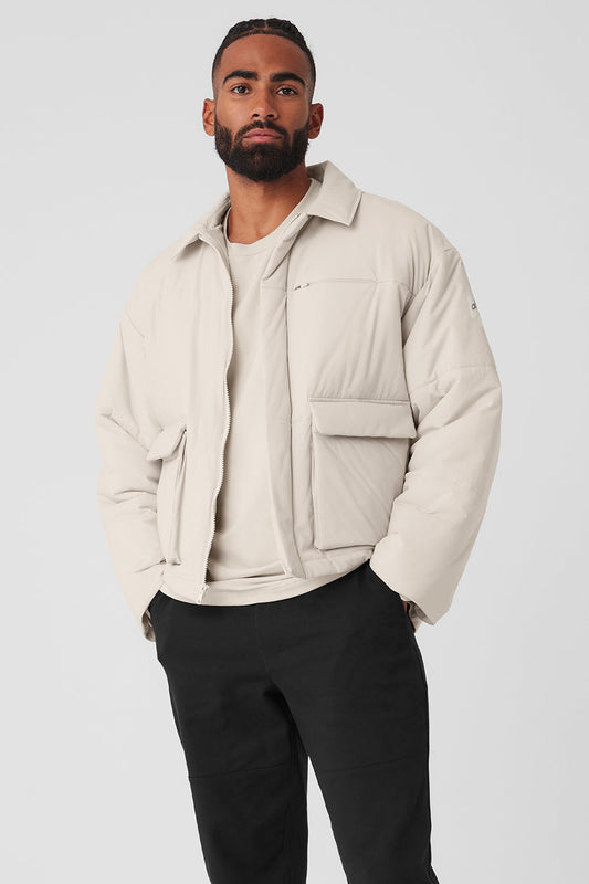 Voyage Utility Cargo Zip Jacket — Bone