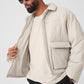 Voyage Utility Cargo Zip Jacket — Bone
