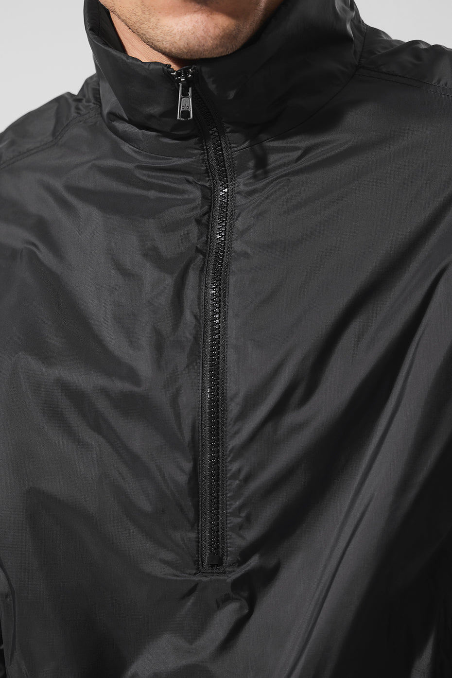 Latitude Light Weight 1/2 Zip Crew Sweatshirt Zip Jacket — Black