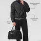 Latitude Light Weight 1/2 Zip Crew Sweatshirt Zip Jacket — Black