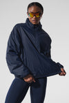 Latitude Light Weight 1/2 Zip Crew Sweatshirt Zip Jacket — Navy