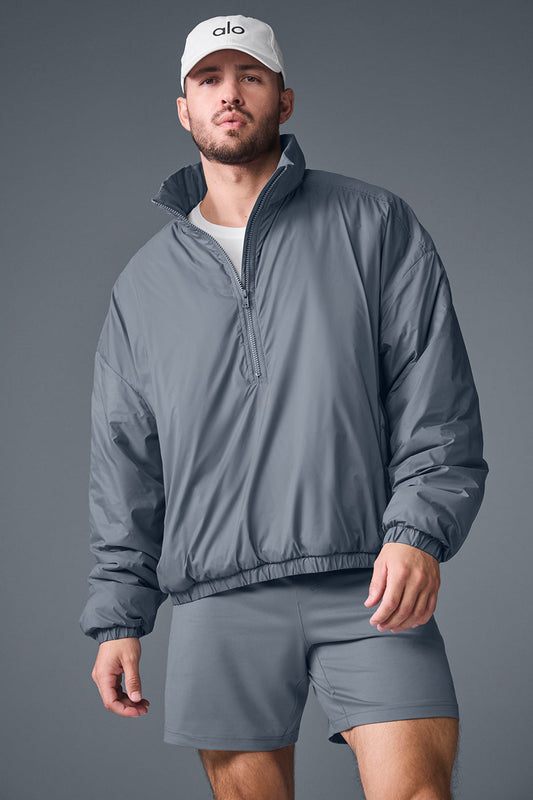 Latitude Light Weight 1/2 Zip Crew Sweatshirt Zip Jacket — Steel Grey