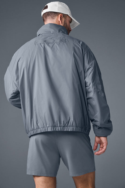 Latitude Light Weight 1/2 Zip Crew Sweatshirt Zip Jacket — Steel Grey