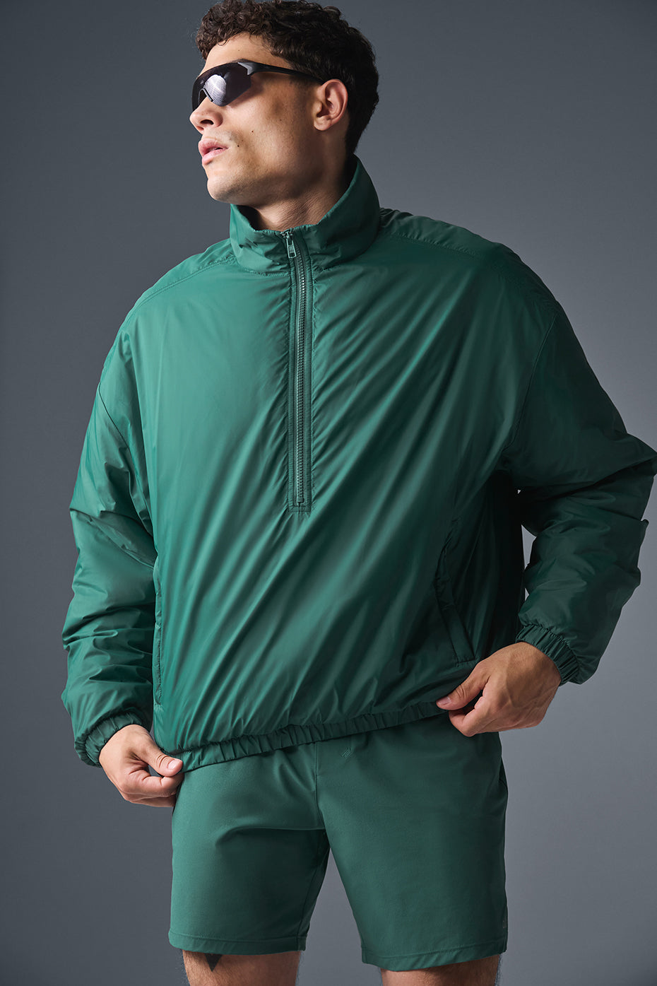 Latitude Light Weight 1/2 Zip Crew Sweatshirt Zip Jacket — Winter Ivy