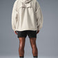 Vantage Nylon Ripstop Track Zip Jacket — Bone