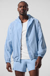 Vantage Nylon Ripstop Track Zip Jacket — Seashell Blue