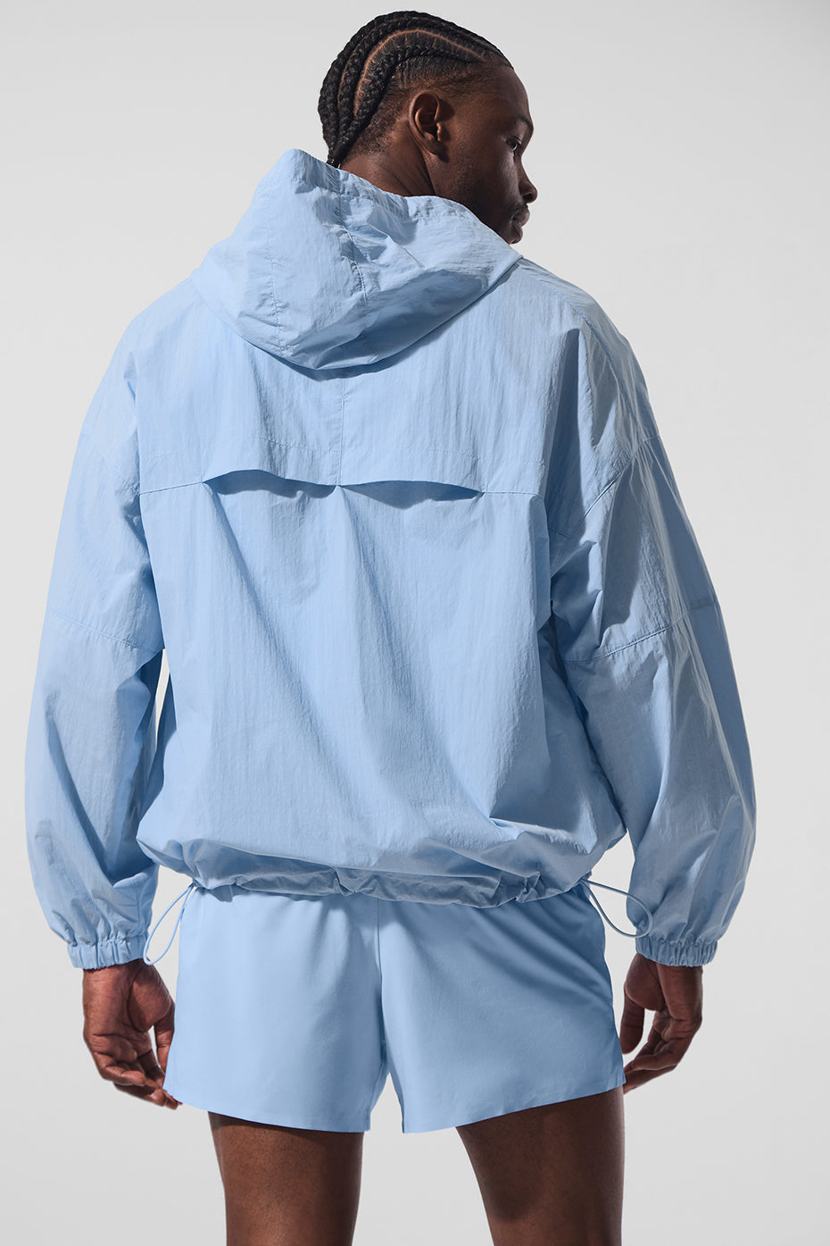 Vantage Nylon Ripstop Track Zip Jacket — Seashell Blue