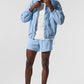 Vantage Nylon Ripstop Track Zip Jacket — Seashell Blue