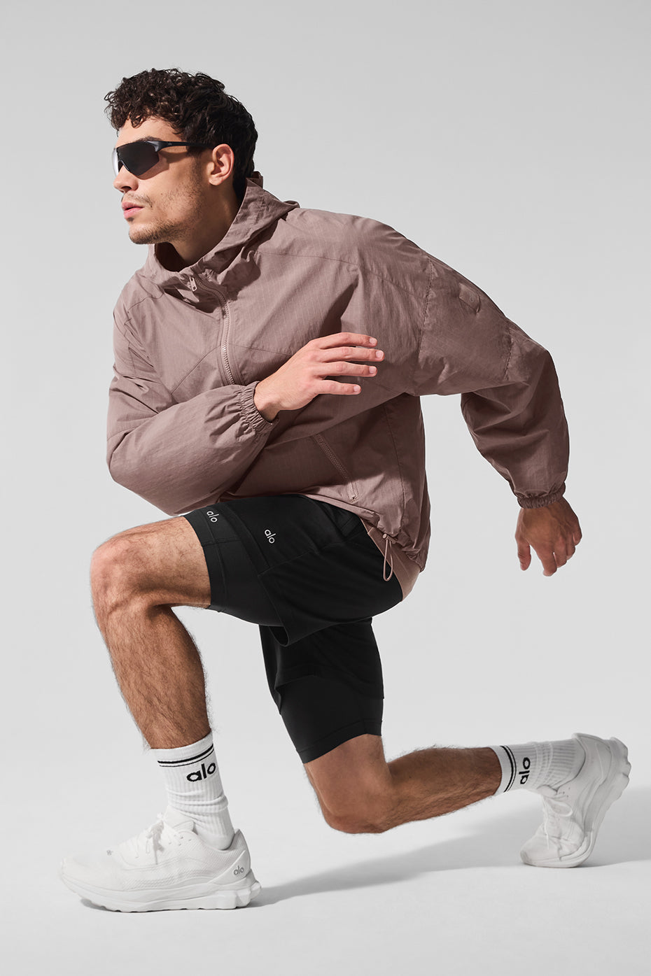 Vantage Nylon Ripstop Track Zip Jacket — Mushroom