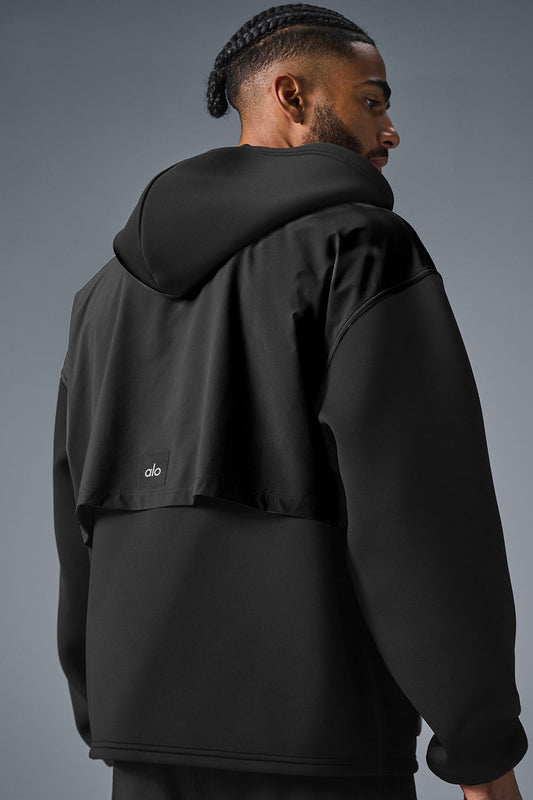 Technical Form Cargo Zip Jacket — Black