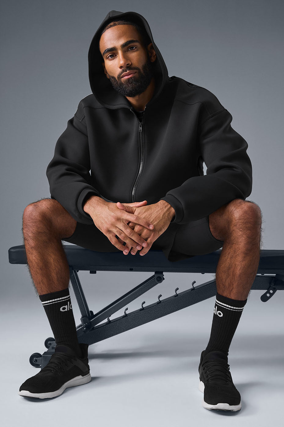 Technical Form Cargo Zip Jacket — Black