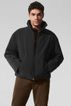 Stretch Woven Notable Zip Jacket — Black