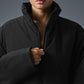 Stretch Woven Notable Zip Jacket — Black