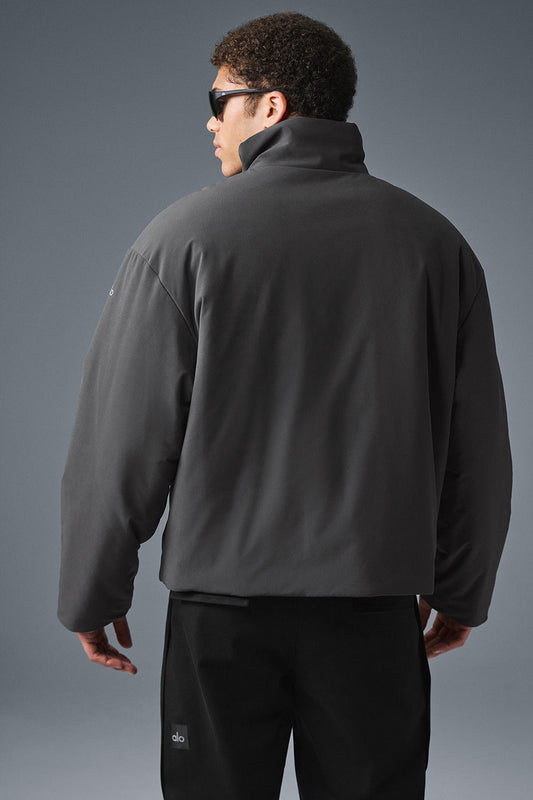 Stretch Woven Notable Zip Jacket — Anthracite