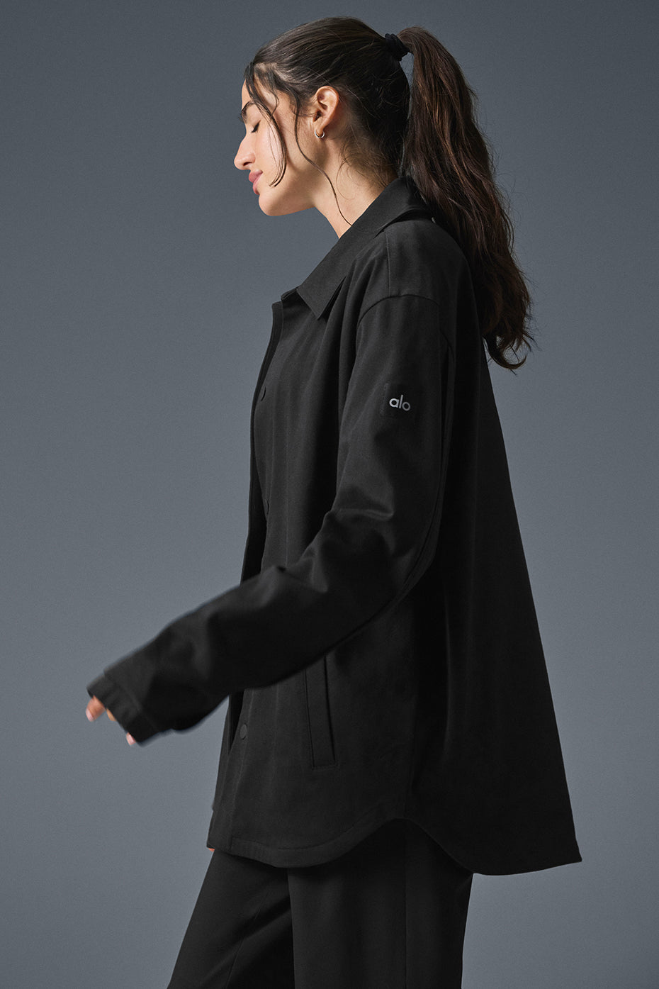 Edition Sueded Zip Jacket — Black