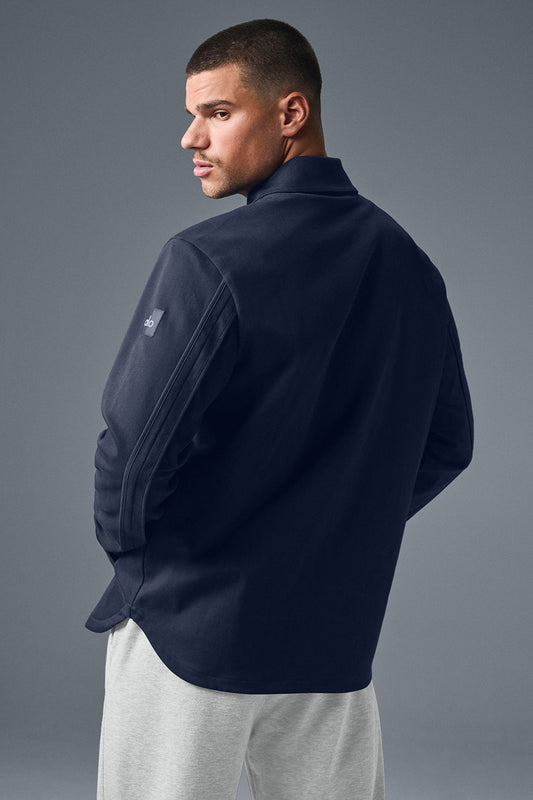 Edition Sueded Zip Jacket — Navy