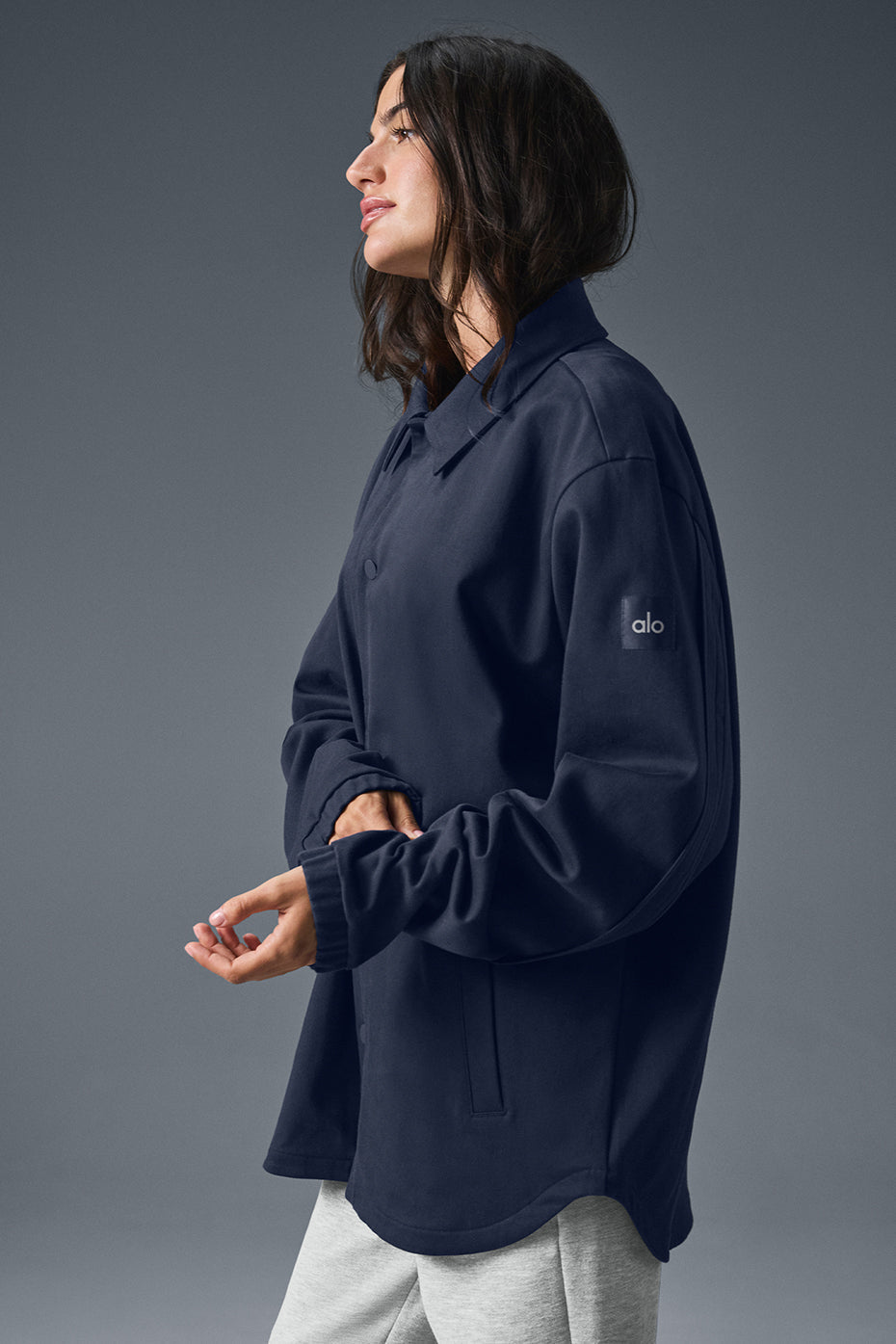 Edition Sueded Zip Jacket — Navy