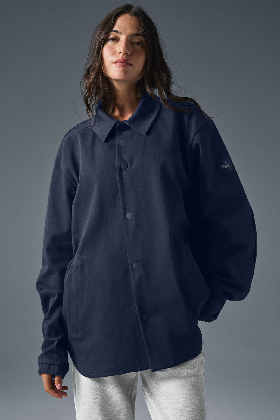 Edition Sueded Zip Jacket — Navy