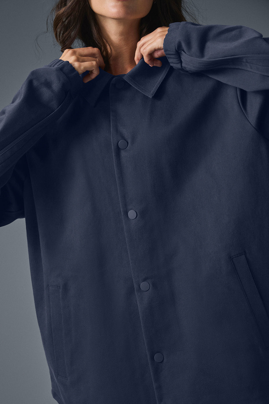 Edition Sueded Zip Jacket — Navy