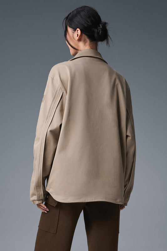 Edition Sueded Zip Jacket — Gravel