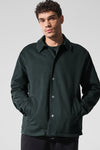 Edition Sueded Zip Jacket — Charcoal Green