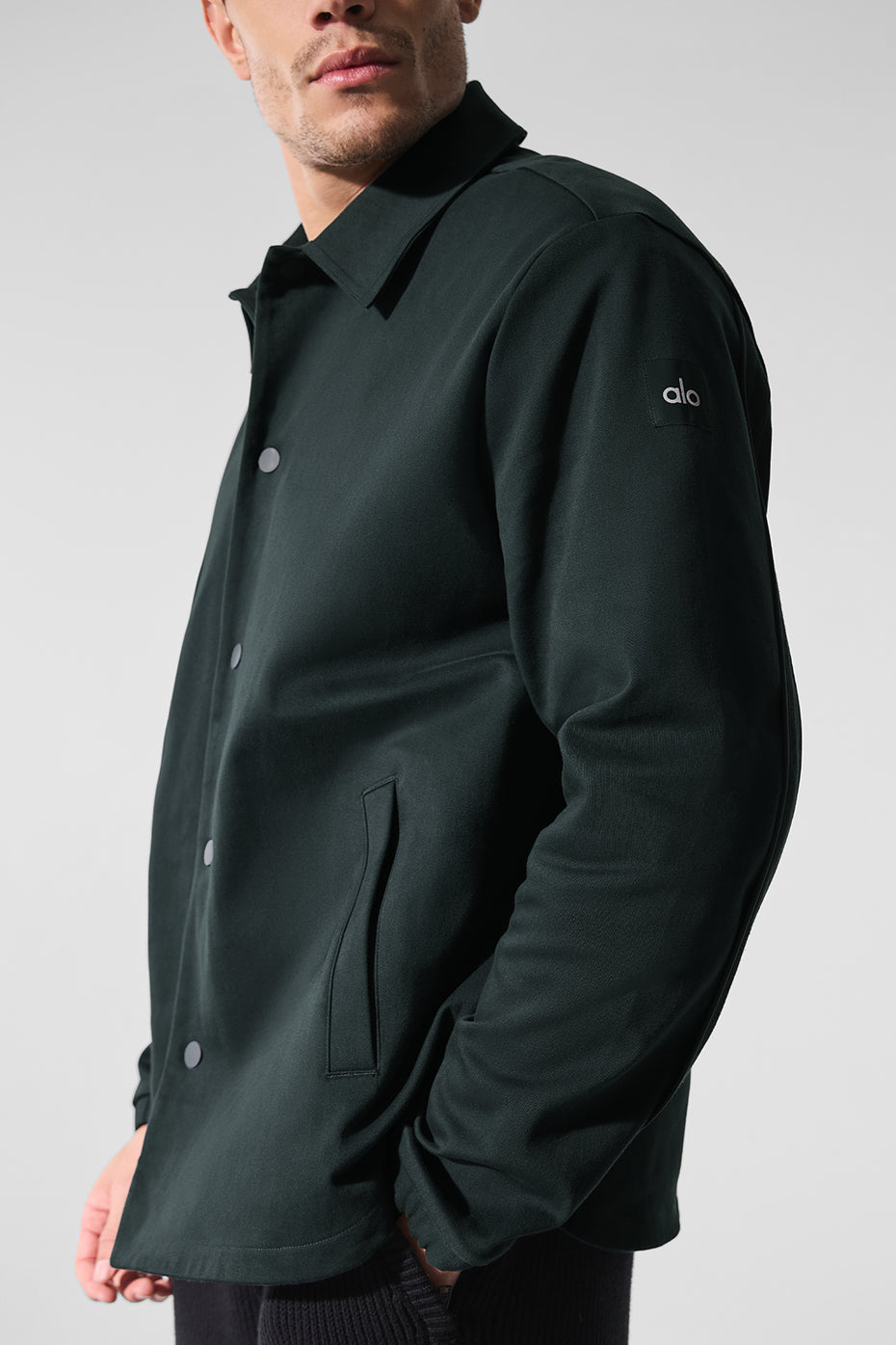 Edition Sueded Zip Jacket — Charcoal Green