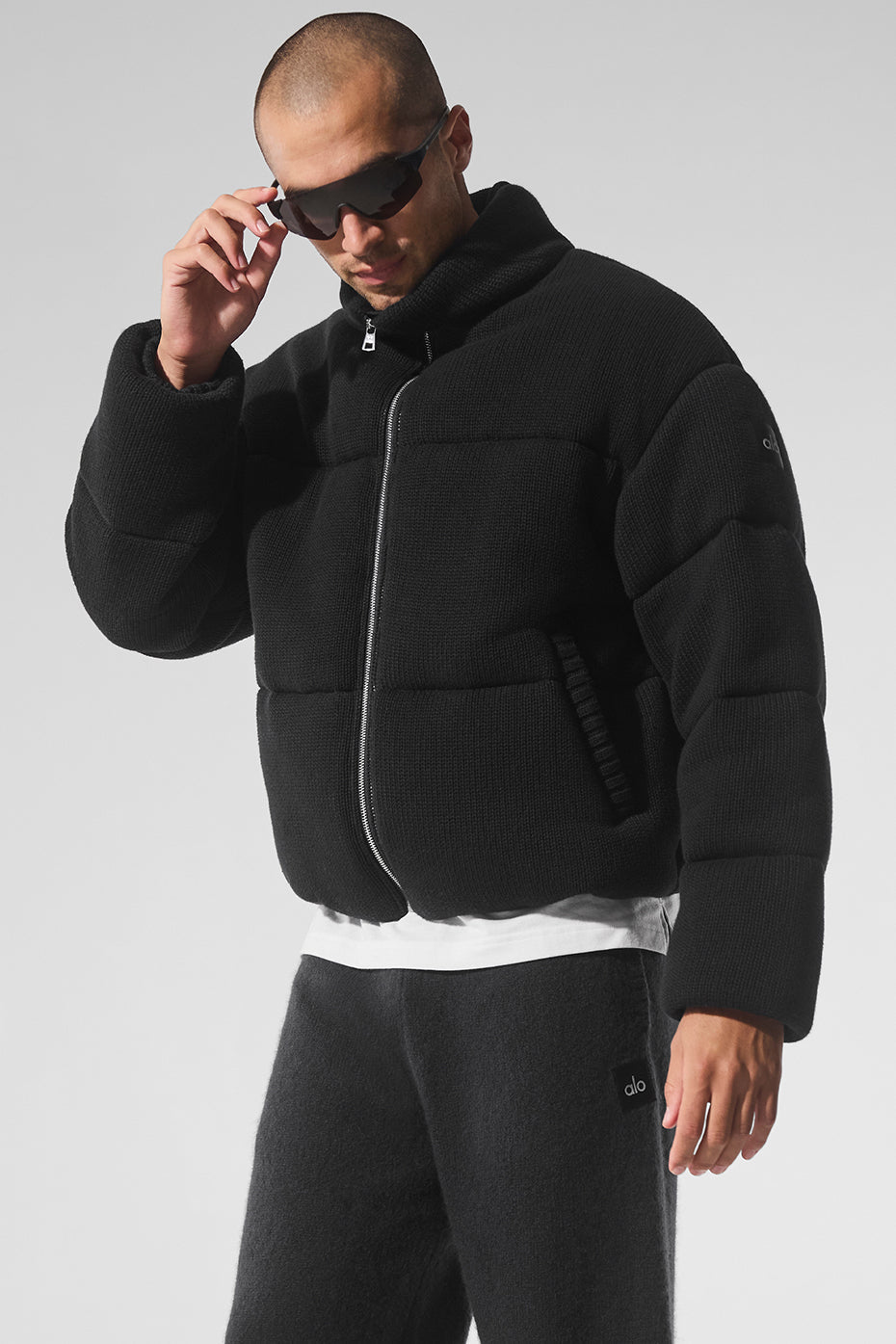 Stage Sweater Puffer — Black