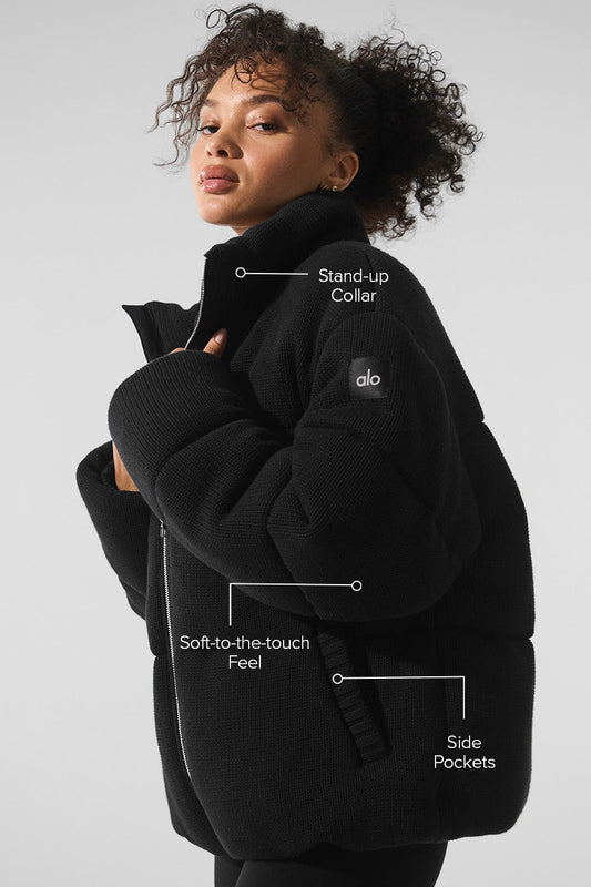 Stage Sweater Puffer — Black