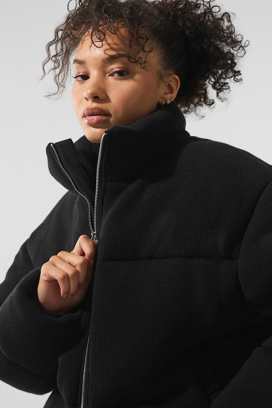 Stage Sweater Puffer — Black