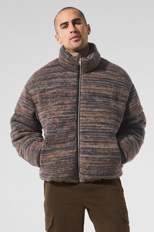Stage Sweater Puffer — Brown Multi