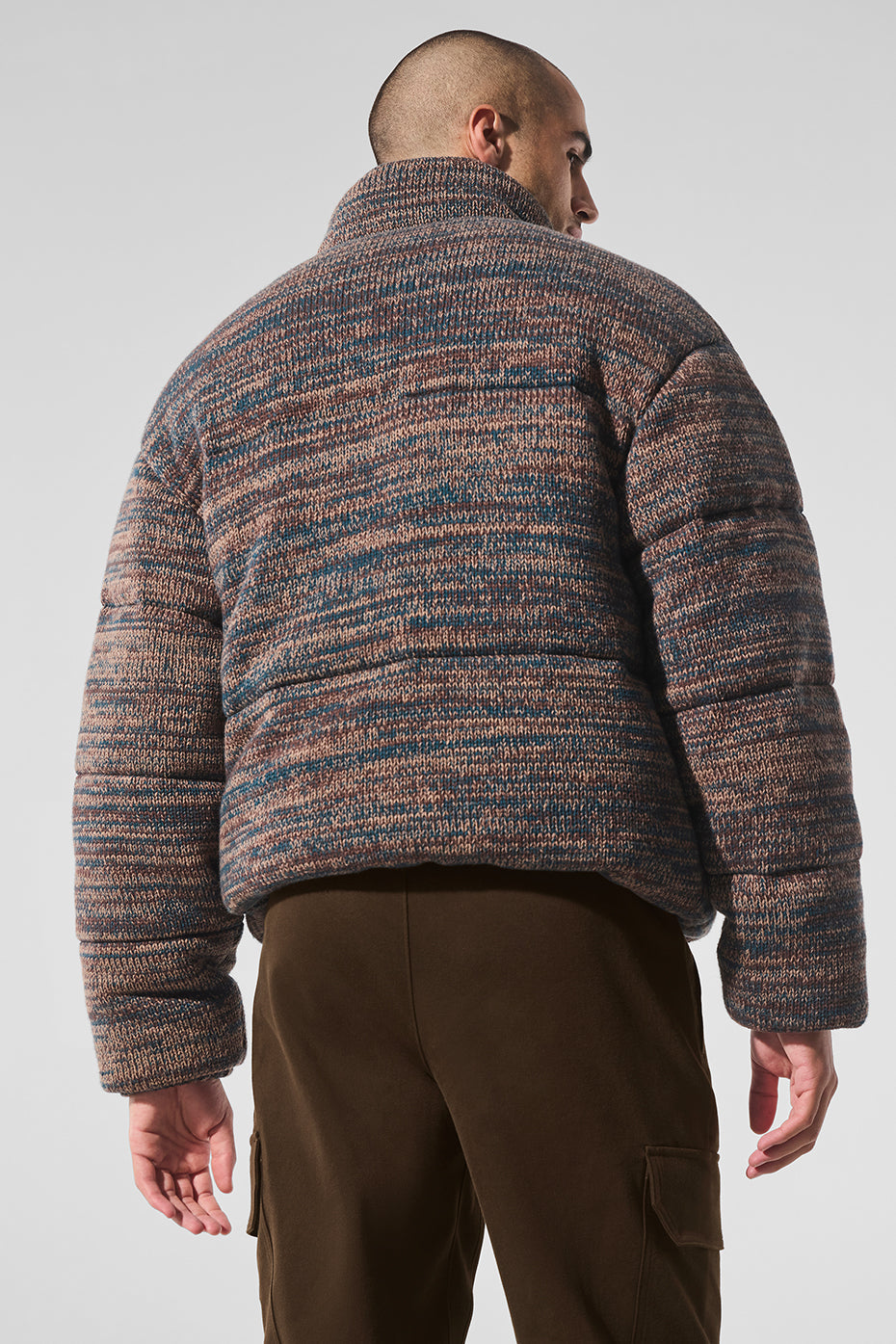 Stage Sweater Puffer — Brown Multi