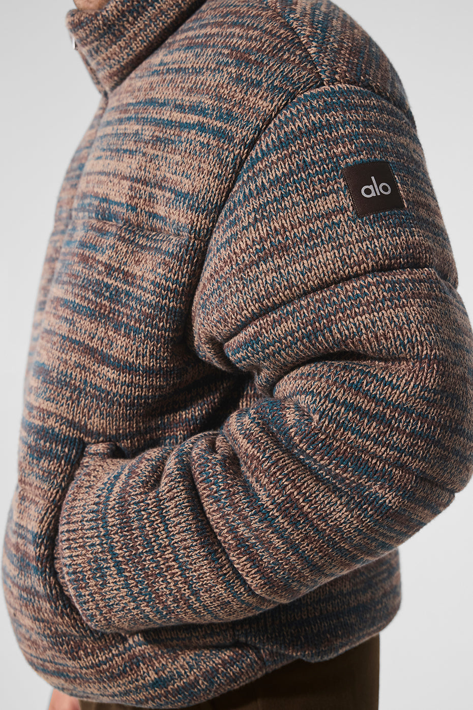 Stage Sweater Puffer — Brown Multi