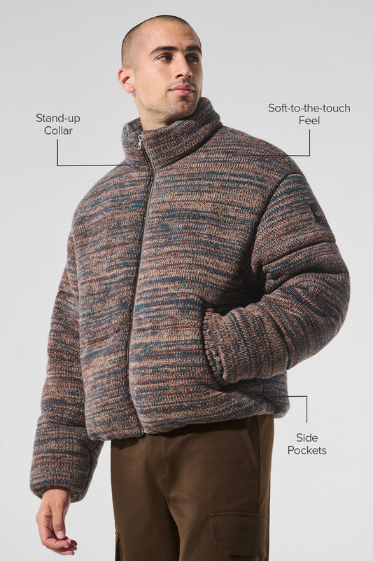 Stage Sweater Puffer — Brown Multi