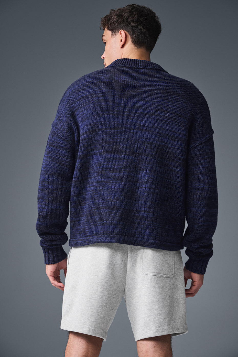 Heritage Full Zip Sweater — Navy Multi