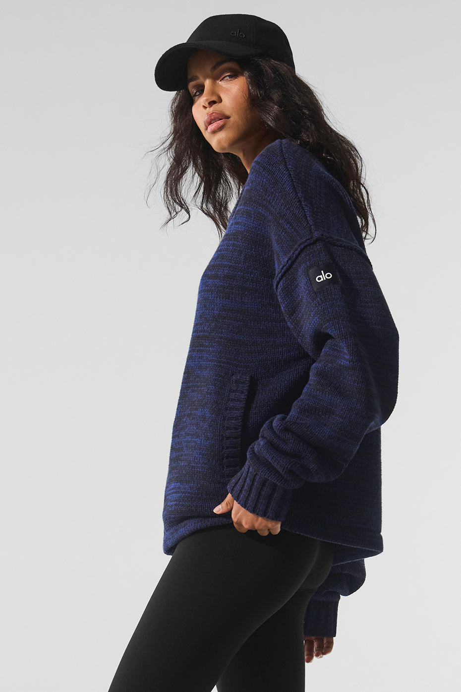 Heritage Full Zip Sweater — Navy Multi