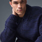 Heritage Full Zip Sweater — Navy Multi