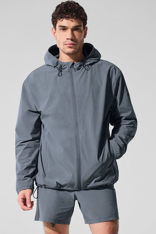 Performance On — The — Go Zip Jacket — Steel Grey