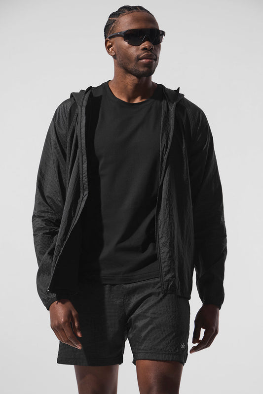 Game Time Ripstop Zip Jacket — Black