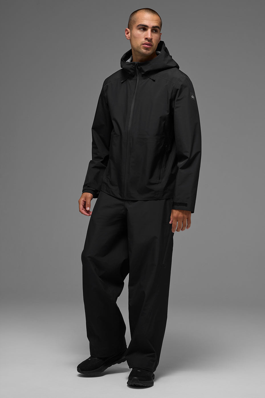 Alpha Shell Zip Jacket — Black
