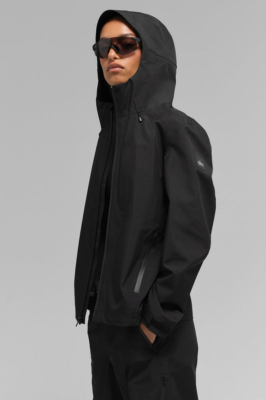 Alpha Shell Zip Jacket — Black
