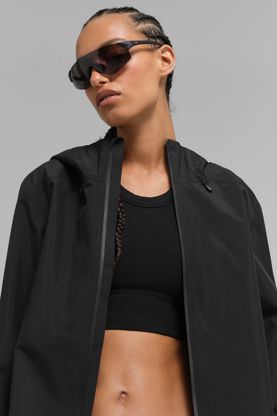 Alpha Shell Zip Jacket — Black