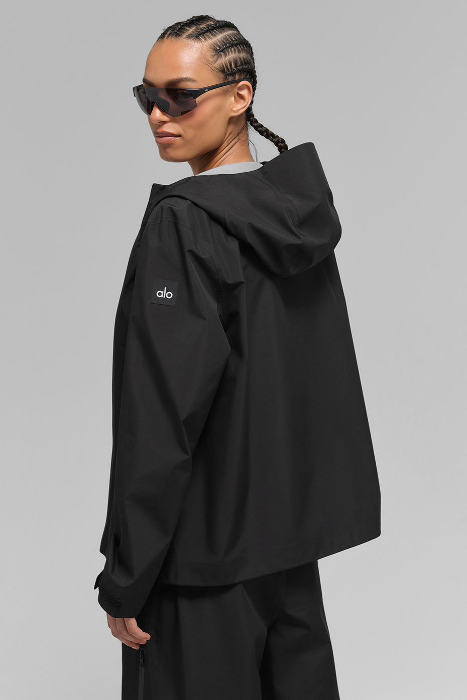 Alpha Shell Zip Jacket — Black