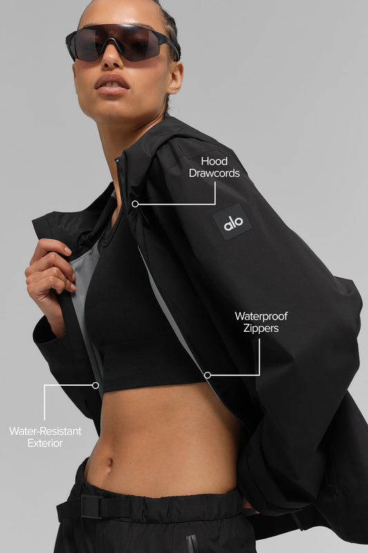 Alpha Shell Zip Jacket — Black