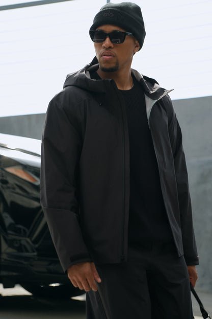 Alpha Shell Zip Jacket — Black