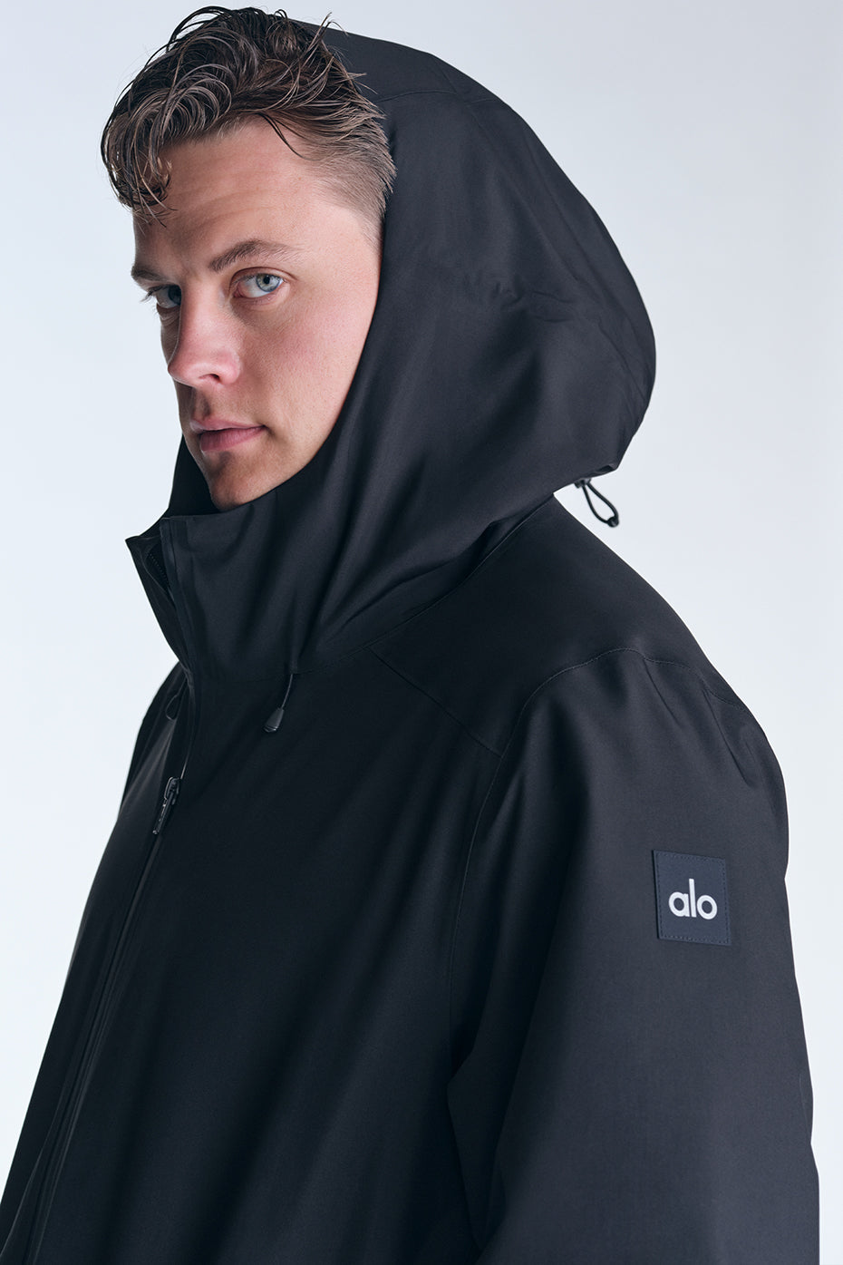 Alpha Shell Zip Jacket — Black
