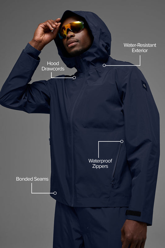 Alpha Shell Zip Jacket — Navy