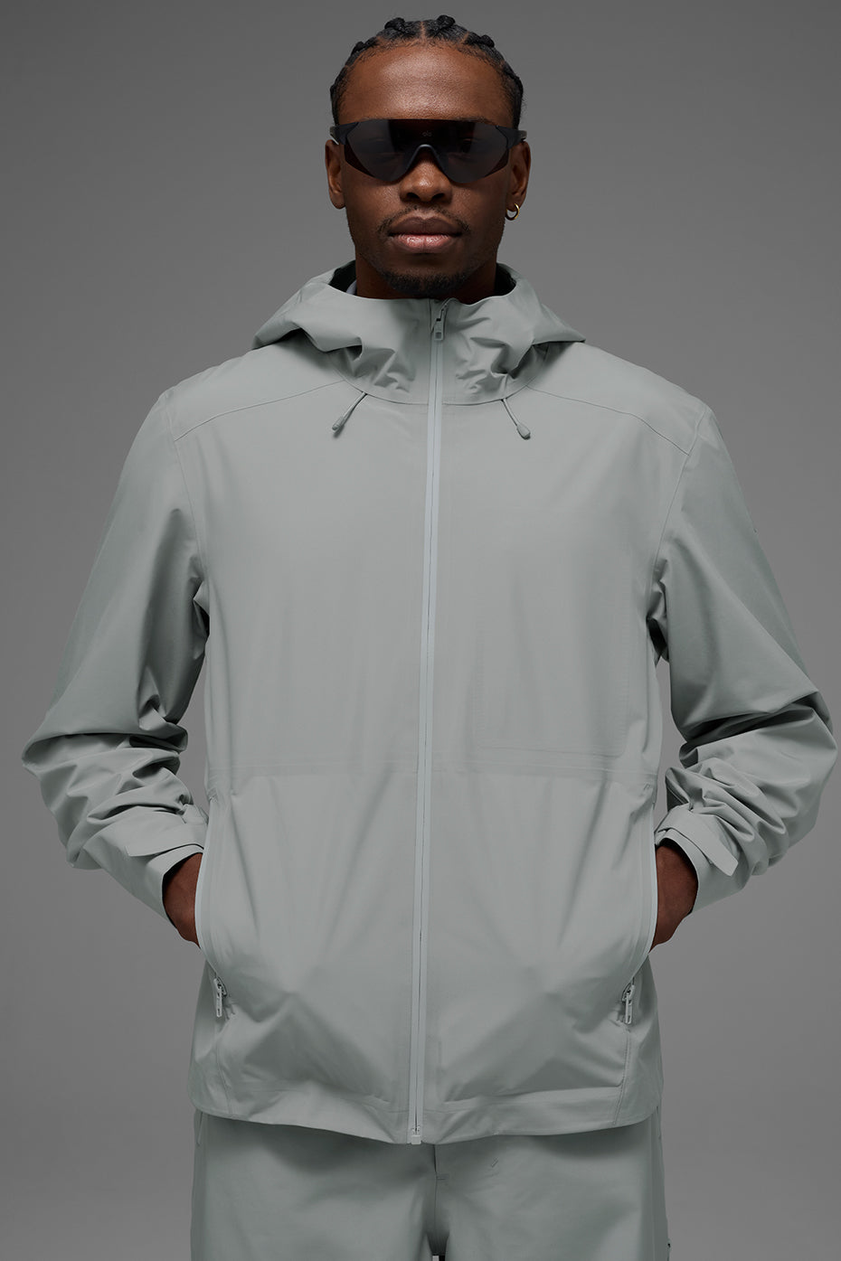 Alpha Shell Zip Jacket — Lunar Grey