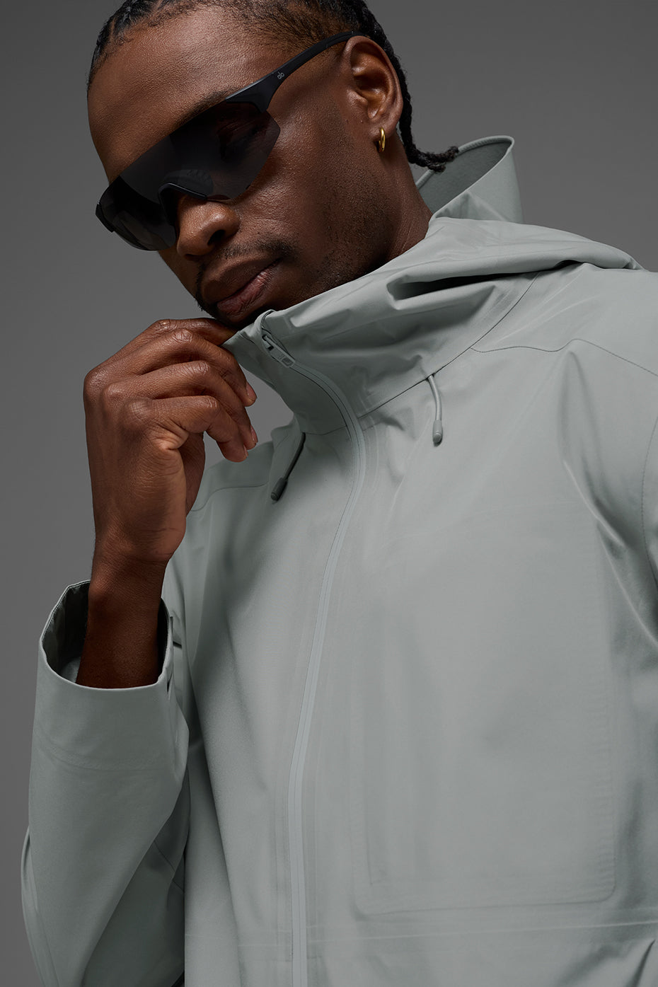 Alpha Shell Zip Jacket — Lunar Grey